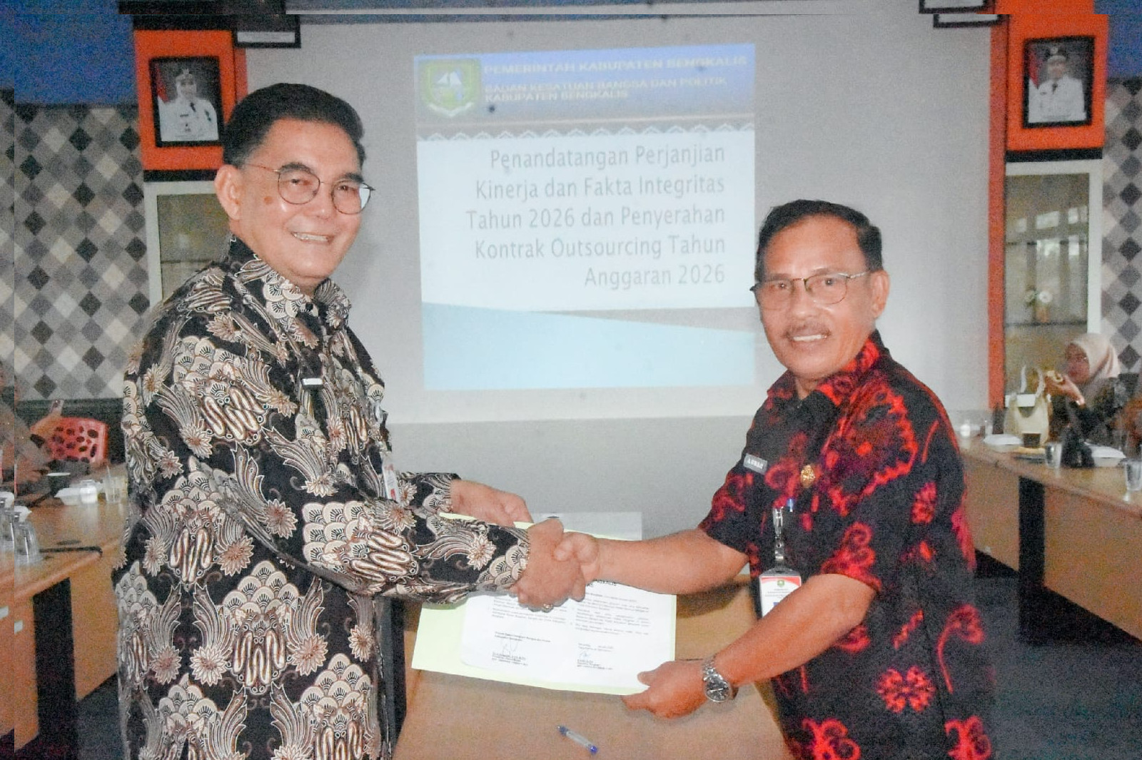 Kesbangpol Bengkalis Laksanakan Penandatanganan Perjanjian Kinerja dan Pakta Integritas Tahun 2026