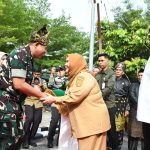 Kunjungan ke Bengkalis, Bupati Kasmarni Sambut Kedatangan Danrem 031 Wira Bima di Makodim