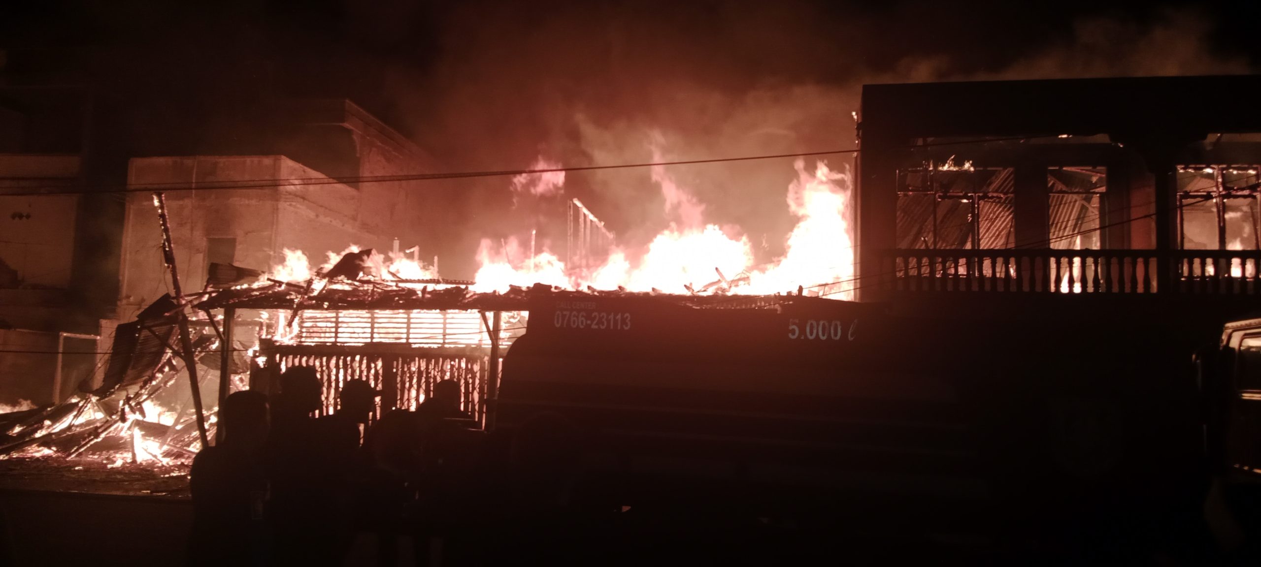 Belasan Ruko Terbakar di Sungai Pakning Bengkalis, Penyebab Masih di Dalami